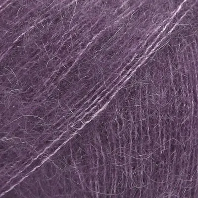Produktbild von DROPS Kid-Silk Wolle 16 – Dunkelviolett | Garn aus Mohair und Seide