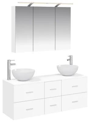 Image de Ensemble de meubles de salle de bain, 4 pièces, blanc