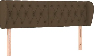 Produktbild von vidaXL Kopfteil mit Ohren Dunkelbraun 147x23x78/88 cm Stoff
