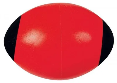 Image de Ballon de rugby en mousse rouge 24 cm - balle ovale soft - jeu, sport enfant