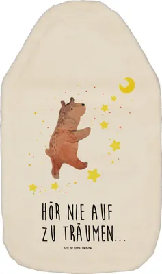 Produktbild von Mr. & Mrs. Panda Wärmflasche Bär Träume - Weiß - Geschenk, Träumen, Traum, Kuschelwärmflasche, Traumdeutung, Flauschige, Teddy, Wärmekissen, Wärmflaschen, Bettflasche