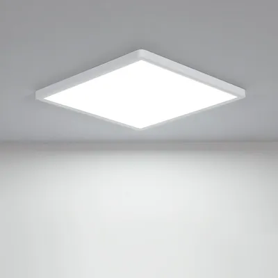 Imagen del producto de Lámpara de techo LED Osairous, diámetro 50 cm, 42W, diseño plano y redondo, resistente al agua (IP44)