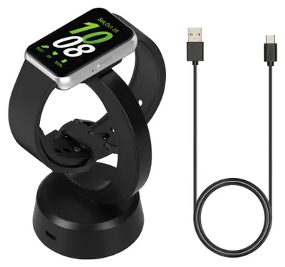 Produktbild von kwmobile USB Ladegerät kompatibel mit Samsung Galaxy Fit 3 / Honor Watch Fit / Oppo Band 2 / Keep B4 - USB Kabel Charger Stand - Smart Watch