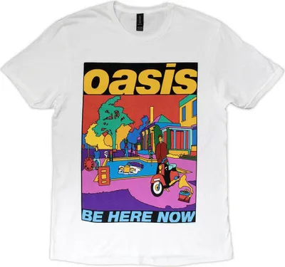 Obrázok produktu pre Oasis - Tričko "Be Here Now" pre mužov/dámy Uni RO3549 (XL) (White)