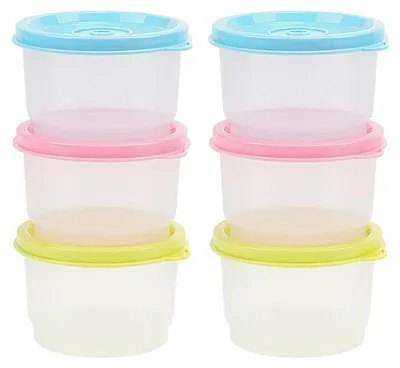 6 Vorratsdosen 160 ml, Salatdressing-Behälter mit Deckel, Mini-Dosen