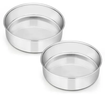 Runde Backform 2er-Set 16 cm Edelstahl hochglanzpoliert