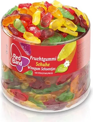 Produktbild von Red Band Fruchtgummi Schuhe 500 Stück, 1250g