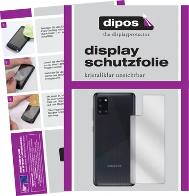 Produktbild von 2x Schutzfolie für Samsung Galaxy A31 Rückseite klar Displayschutzfolie Folie Display Schutz dipos