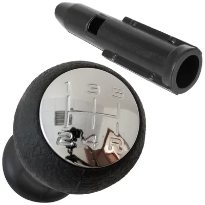 Produktbild von Peugeot 207 Schaltknauf, verchromt, Schaltplan + Adapter / Schaltknauf-Hebeladapter, 2-teiliger Satz