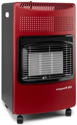 Productafbeelding van Gas Kachel - Keramische Verwarming - Ruimte Verwarmen - Triple Veiligheidssysteem - 4200 W - Rood