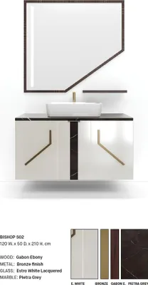 Produktbild von Weißer Badezimmerschrank Badezimmermöbel Badezimmerregale Holzregale