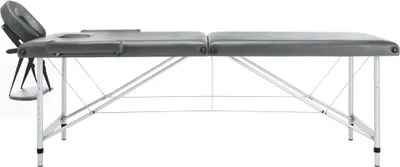 Produktbild von vidaXL Massageliege 2-Zonen Aluminiumgestell Anthrazit 186x68 cm