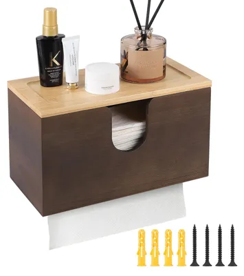 Bambus-Papiertuchspender 27,5×16×13 cm braun