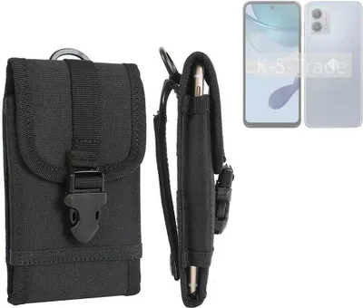 Produktbild von K-S-Trade Holster Handy Hülle kompatibel mit Motorola Moto G53y 5G Holster Handytasche Gürtel Tasche Schutz Hülle Robust Outdoor schwarz