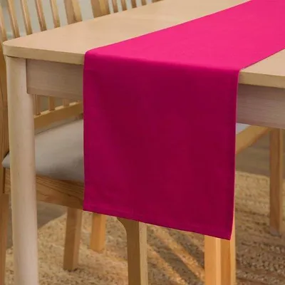 Immagine prodotto di Tovaglia in cotone, 32x230 cm, tela rosso fuoco | Lavabile, resistente
