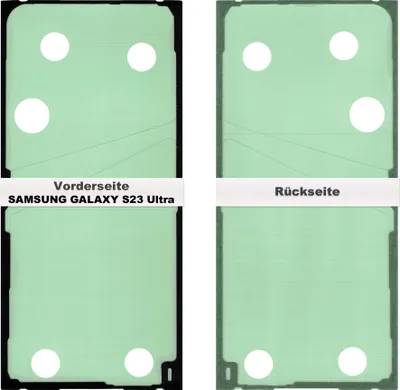 Produktbild von Samsung Galaxy S23 Ultra SM-S918 Akkudeckel Rahmen Kleber Dichtung Backcover Adhesive Glue