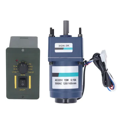 Image de Kit de contrôle de vitesse du moteur à engrenages,Moteur de réduction de vitesse à engrenages,Kit de contrôle du moteur à engrenages,Moteur électrique monophasé réversible,Régulateur de moteur électrique monophasé,Régulateur de moteur