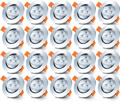 Produktbild von 20er LED Einbaustrahler  Kaltweiß 3W Deckeneinbauleuchte Set Einbauleuchte Deckenleuchte Einbauspot Deckenspot  245LM Strahler