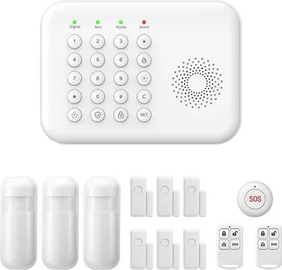 Obrázok produktu pre Bezpečnostný systém, Bezdrôtové pripojenie, Kompatibilita s inteligentnou domácnosťou, A01 GSM Kit D, Zástrčka EÚ