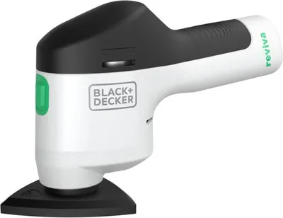 Produktbild von Black + Decker reviva 12V/1,5Ah Li-Ion Akku-Deltaschleifer, Ladegerät, Karton - REVDS12C-QW