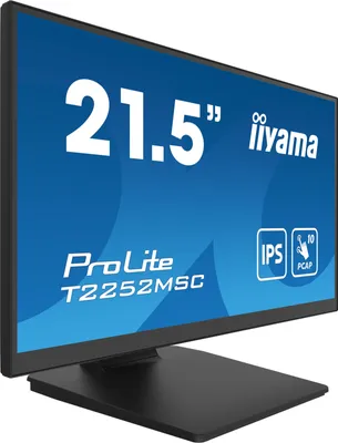 Produktbild von iiyama ProLite T2252MSC-B2AG, 54,6 cm (21.5"), 1920 x 1080 Pixel, Full HD, LCD, 5 ms, Schwarz