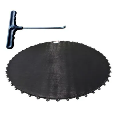 Produktbild von Sprungtuch Sprungmatte für Trampolin Ø 305 cm – Ersatzmatte inkl. Federspanner, 64 Ösen für 13,5 cm Federn – UV-beständig & wetterfest