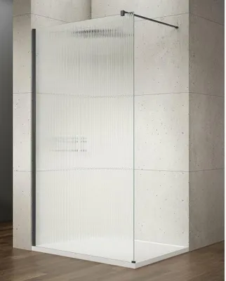 Immagine prodotto di VARIO BLACK Schermo doccia walk-in, vetro nordico, 1400 mm