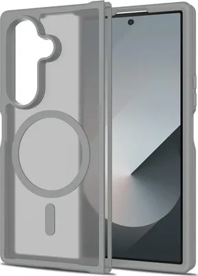 Obrázek produktu pro Magnetické pouzdro pro Samsung Galaxy Z Fold 8 Ultra, kompatibilní s MagSafe, matná průsvitná zadní strana, odolné pModrái nárazům Šedá