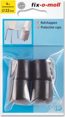 Produktbild von Rohrkappen rund 22mm schwarz fix-o-moll