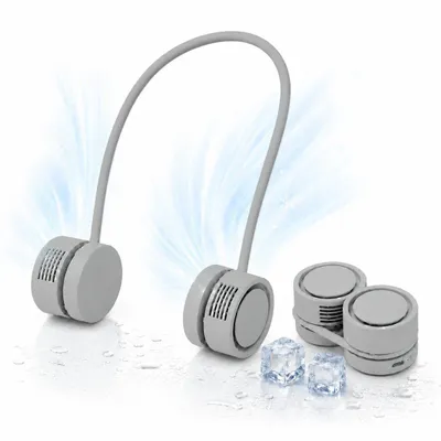 Produktbild von Umhängeventilator Nackenventilator 360° verstellbar Luftstrom 180g tragbarer Halsventilator, 3 Windstufen, Aromafunktion