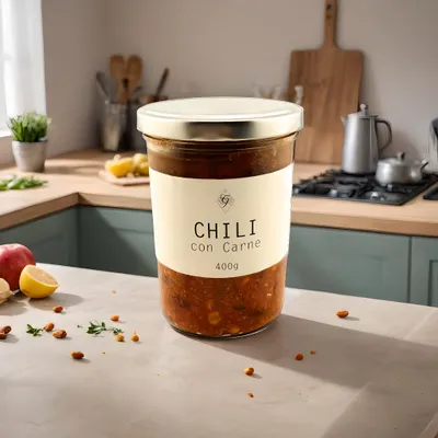 Produktbild von Chili con Carne im Glas – Metzgerei Guber – frisch gekocht & herzhaft würzig