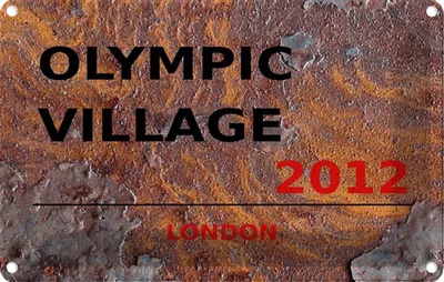 Produktbild von vianmo Blechschild 12x18 cm Olympic Village 2012 Abenteuer Reisen England Urlaub