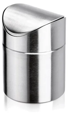 Produktbild von 10x Tischabfalleimer mit Schwingdeckel Edelstahl 16 cm