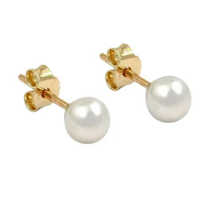 Produktbild von Ohrstecker Ohrring ca. 6mm Süßwasserzuchtperle 9Kt GOLD gold 6mm
