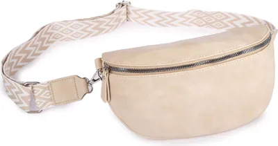 Produktbild von Jennifer Jones Elegant Damen-Gürteltasche mit Schultergurt aus weichem kunstleder beige
