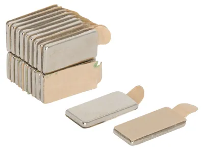 Neodym-Magnete, 20 St., 10x5x1 mm, selbstklebend, 0,6 kg Zugkraft