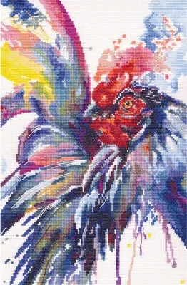 Imagen del producto de Kit de bordado RTO "Kämpfer" M621, con patrón de puntos, 21x32,5 cm