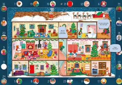 Produktbild von Mein Wimmel-Adventskalender: Im Weihnachtshaus