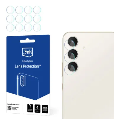 Produktbild von 3mk Hybridglas Lens Protection für Samsung Galaxy S24 Kamera Objektiv Kameralinse 0,16mm 6H (4 Stück)