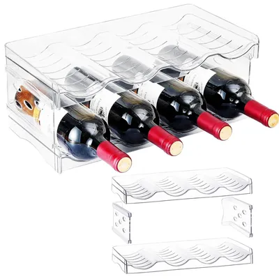 Produktbild von Flaschenorganizer Set, stapelbar, für 8 Behälter, 2-teilig, für Küche und Kühlschrank