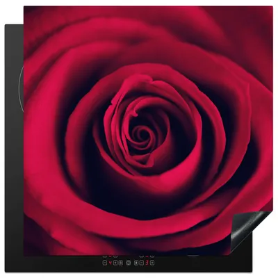 Produktbild von KitchenYeah© Herdabdeckplatte Rosen - Rot - Blumen , 78x78cm, Küche Deko, Glaskeramikkochfeld Herdabdeckung, Abdeckplatte fùr Kochfeld