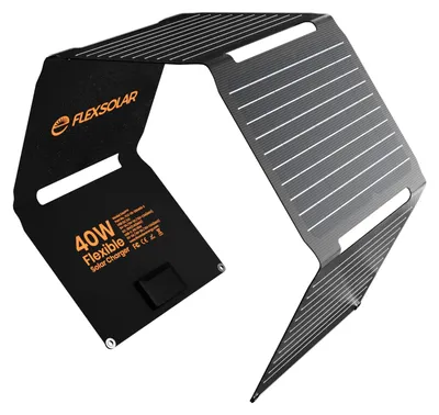 Obrázek produktu pro Solární panel 40 W – výstupy USB-C, USB-A a DC – vodotěsný a kompaktní