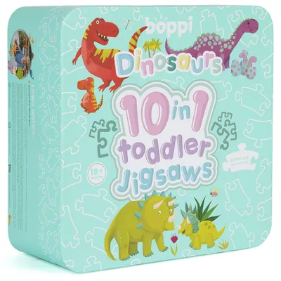 Produktbild von BOPPI 10 in 1 Progressives erstes Puzzle Dinosaurier 30 Teile