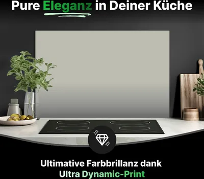 Produktbild von Spritzschutz Küchenrückwand Glas 80 x 60 cm Seidengrau - RUECKWAND24