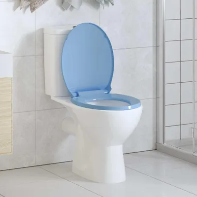 Produktbild von (Angebot 2026)Toilettensitz mit Absenkautomatik Blau Oval GermanyMöbel 61139 - WC-Sitze