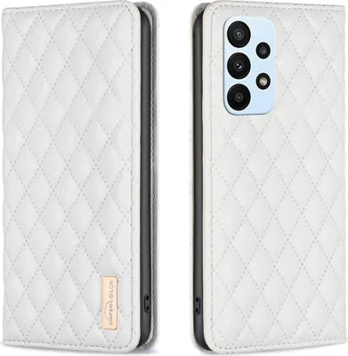 Obrázek produktu pro Galaxy A23 Case, Elegantní flipové kožené pouzdro ve stylu knihy se stojánkem pro Samsung Galaxy A23 M23 M13 4G White