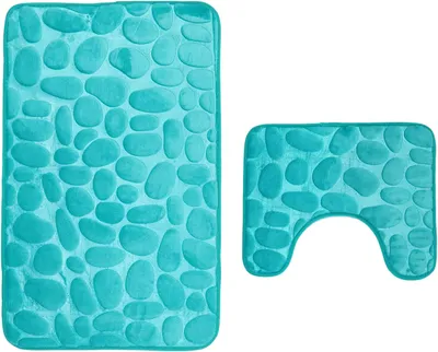 Produktbild von Badezimmermatten 2-teilig rutschfest Waschbar Badvorleger Set,Badematte und WC-Vorleger,80 x 50 cm