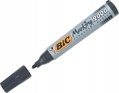 Zdjęcie produktu dla BIC Marking 2000, Czarny, Końcówka pociskowa, Czarny, 1,7 mm, Tusz na bazie alkoholu, 145 mm
