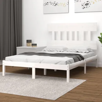 Produktbild von Möbel Massivholzbett Weiß 200x200 cm - Klassische Betten &14601