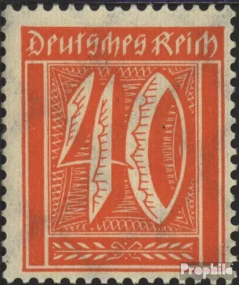 Produktbild von Briefmarken Deutsches Reich 1921 Mi 182 Wassserzeichen Waffeln postfrisch Verschiedene Zeichnungen